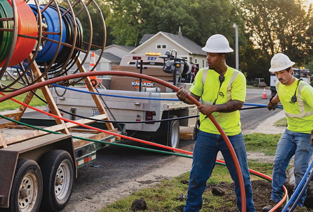 A team working on underground cables